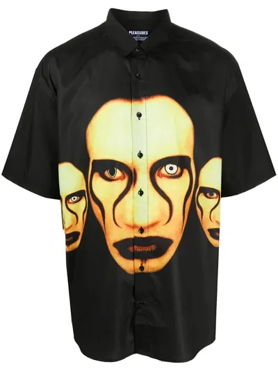 Pleasures Marylin Manson Shirt In Black