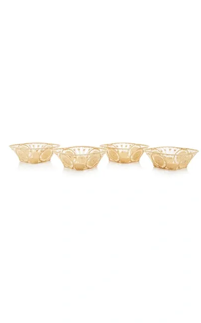 Moda Domus Set-of-4 Raffia Bowls In Neutral