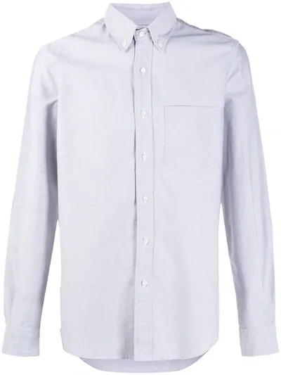 Aspesi Long Sleeve Button Shirt In Blue