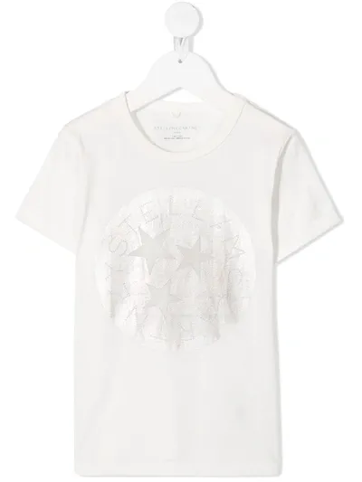 Stella Mccartney Kids' Logo Print T-shirt In White