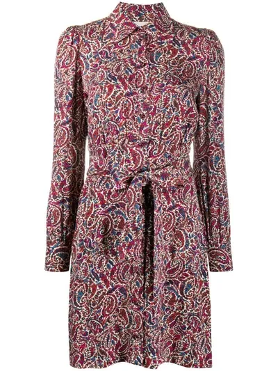 Michael Michael Kors Paisley-print Shirt Dress In Neutrals