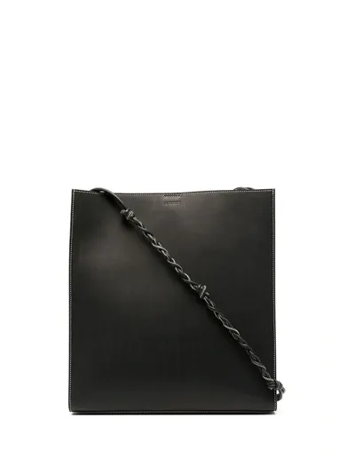 Jil Sander Tangle Strap Shoulder Bag In Black