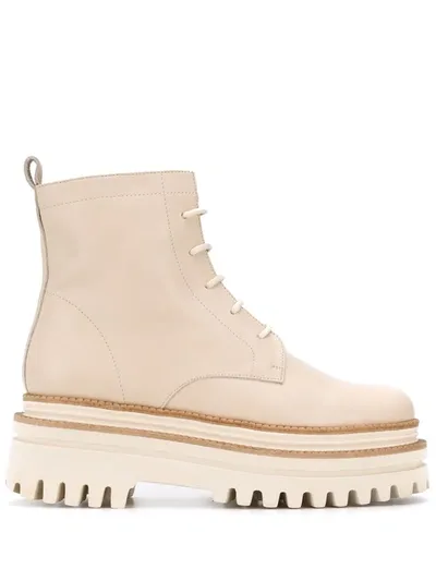 Paloma Barceló Fethi Ankle Boots In Milk Color In Neutrals