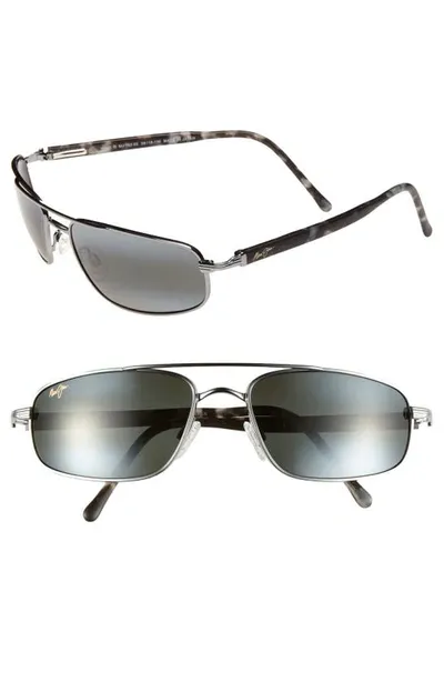 Maui Jim Kahuna 59mm Polarizedplus®2 Rectangular Sunglasses In Gunmetal