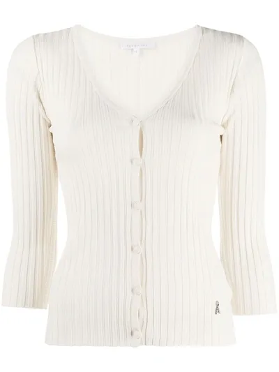 Patrizia Pepe Button-down Cardigan In Neutrals