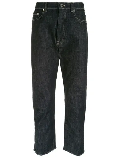 N°21 Raw-hem Cropped Jeans In Blue