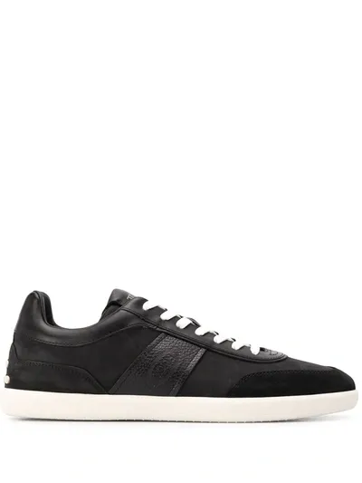 Tod's Leather Low-top Sneakers In Black