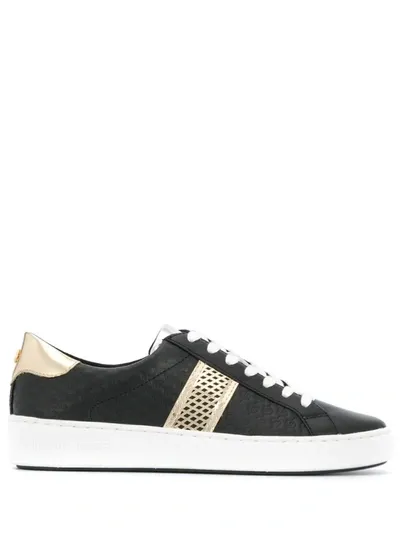 Michael Michael Kors Sneakers Irving Stripe Nere In Black