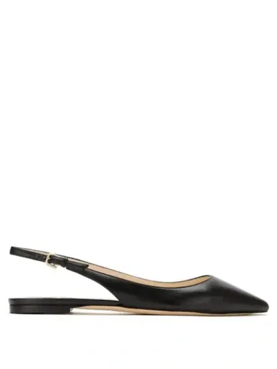 Jimmy Choo Erin Pointed Ballerina Shoes In Black