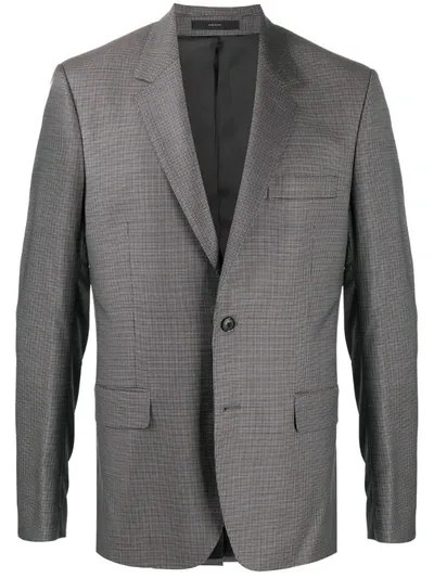 Paul Smith Micro Check Blazer In Blue