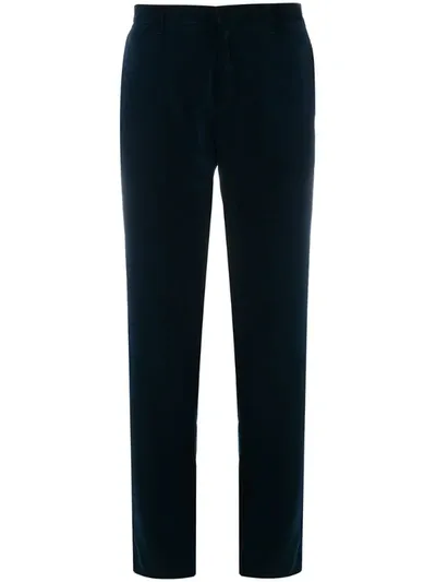 Paul Smith Velvet Classic Chinos In Blue