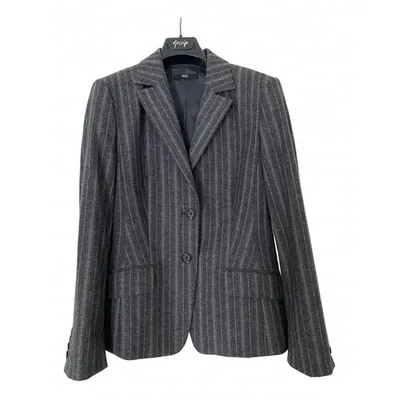 Pre-owned Hugo Boss Wool Cardi Coat In Multicolour