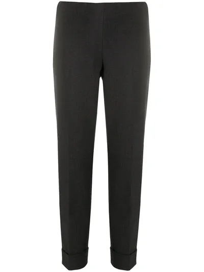 Peserico Turn-up Cuff Trousers In Grey