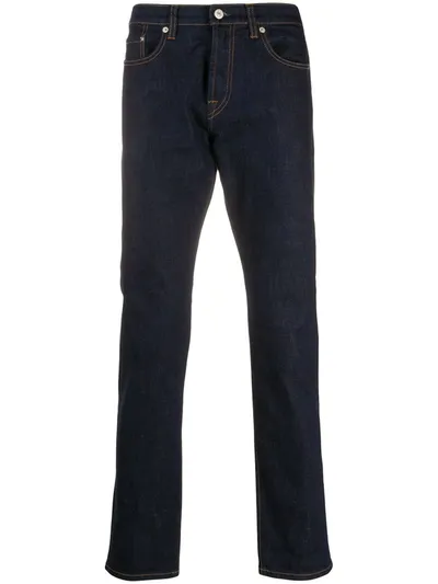 Ps By Paul Smith Contrast-stitching Straight Jeans In 蓝色