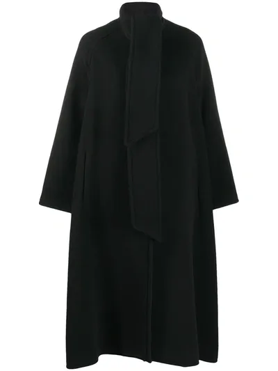 Gianluca Capannolo Oversized Dropped Shoulder Coat In Black