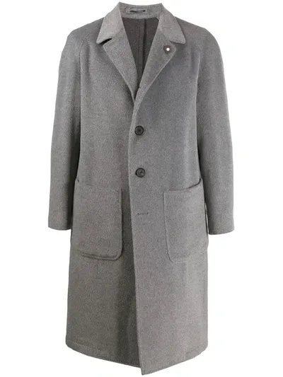 Lardini Single-breasted Coat In Grey