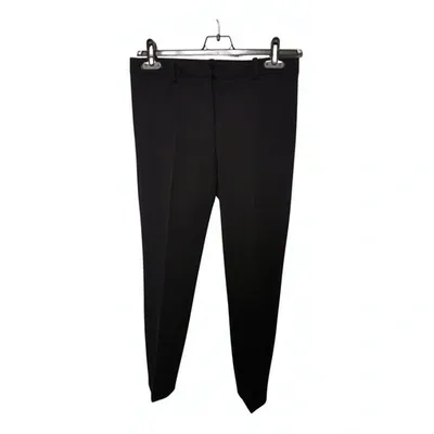 Pre-owned Pinko Straight Pants In Black