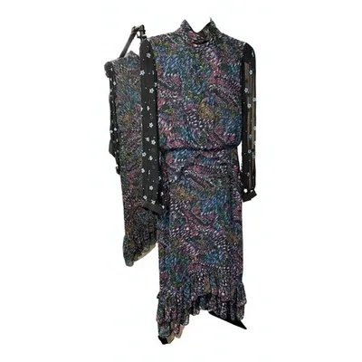 Pre-owned Saloni Silk Mid-length Dress In Multicolour