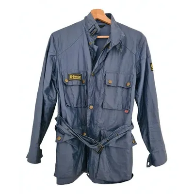 Pre-owned Belstaff Linen Caban In Blue