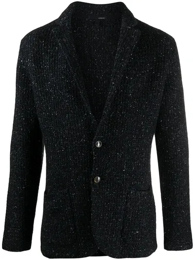 Lardini Button-down Knit Cardigan In Blue