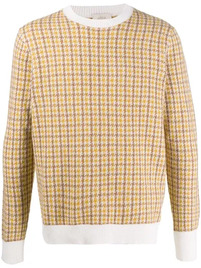 Altea Worsted Virgin Wool Jumper In Yellow