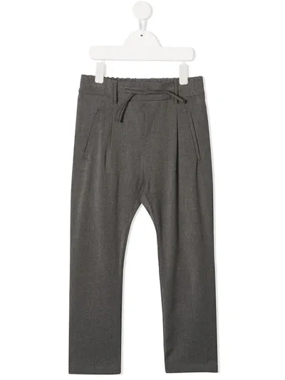 Paolo Pecora Kids' Drawstring Trousers In Grey