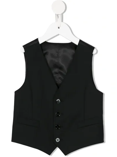 Dolce & Gabbana Kids' Formal Waistcoat In Black