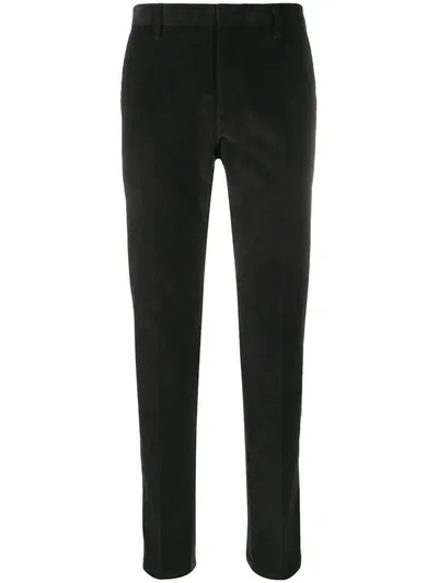 Paul Smith Fitted Corduroy Trousers In Black