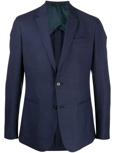 Paul Smith Fitted Buttoned Blazer In Blue