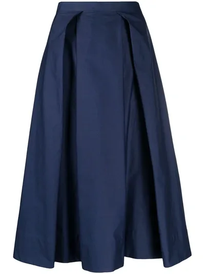 Marni High-rise Pleated Circle Skirt In Blue