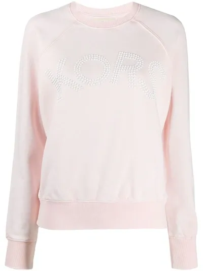 Michael Michael Kors Logo Front Jumper In Pink