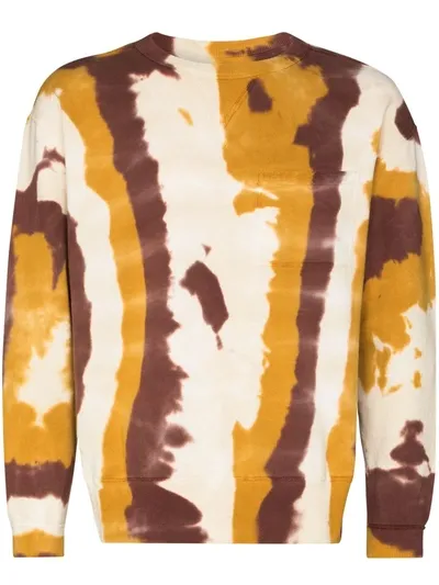 Nicholas Daley Tie-dye Print Cotton Sweatshirt In Yellow