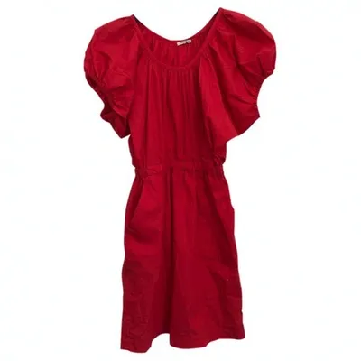 Pre-owned Miu Miu Mid-length Dress In Red