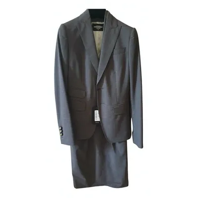 Pre-owned Dsquared2 Wool Suit Jacket In Grey