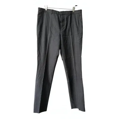 Pre-owned Marni Wool Trousers In Anthracite