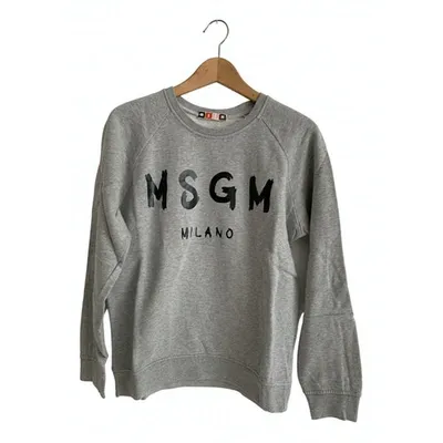 Pre-owned Msgm Sweatshirt In Grey