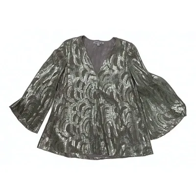 Pre-owned Elizabeth And James Silk Blouse In Grey