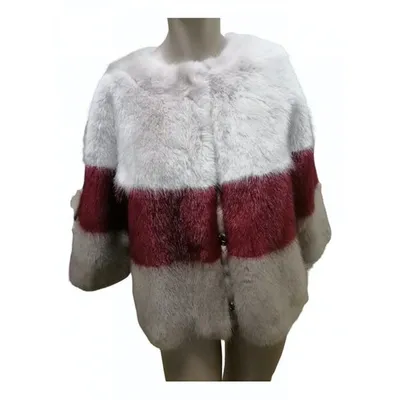 Pre-owned Monnalisa Faux Fur Short Vest In Beige