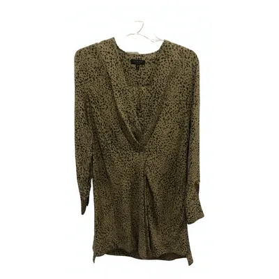 Pre-owned Rag & Bone Silk Mini Dress In Camel