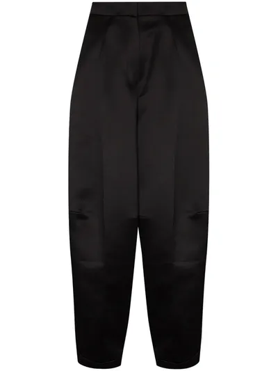 Anouki High-waist Cropped Trousers In Black