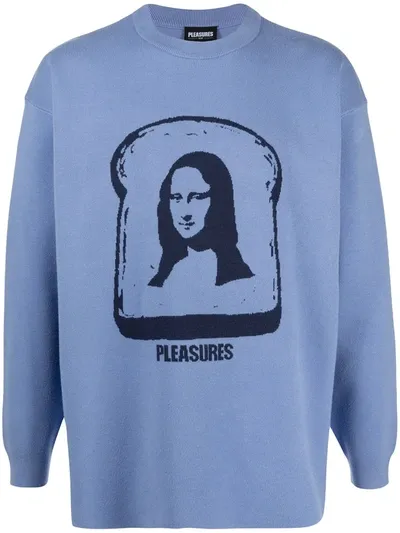 Pleasures Mona Toast Knit Jumper In Blue