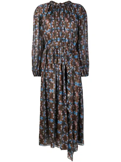 Ulla Johnson Tie Dye Dress In Brown