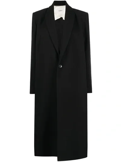 Ba&sh Pati Single-breasted Long Coat In Black