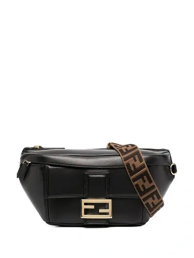 Fendi Leather Belt Bag In Black