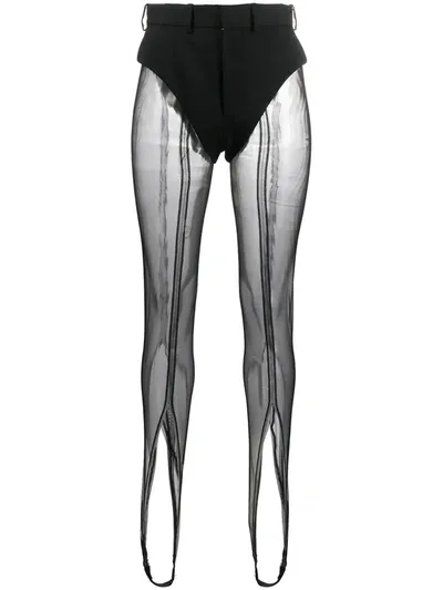 Y/project Sheer Stirrup Leggings In Black