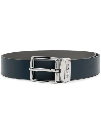 Emporio Armani Kids' Logo-buckle Belt In Blue