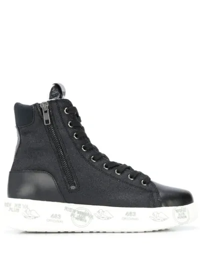 Premiata Edith High-top Sneakers In Black