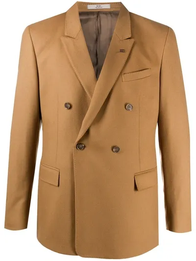 Corneliani Double-breasted Blazer In Neutrals