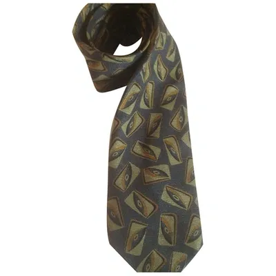 Pre-owned Giorgio Armani Silk Tie In Blue