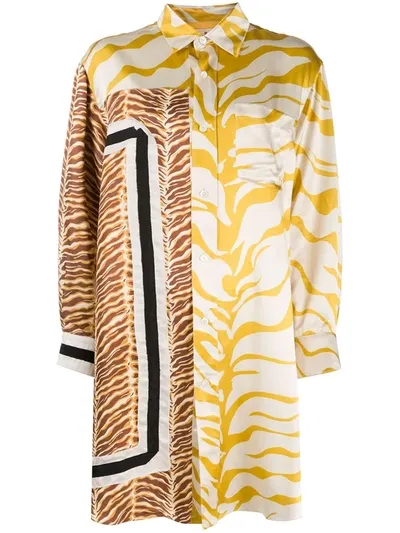 Marni Mixed Print Blouse In Yellow